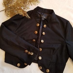 Black Suit Crop Jacket